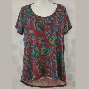 LuLaRoe Perfect Tee Medium Floral Short Sleeve Top